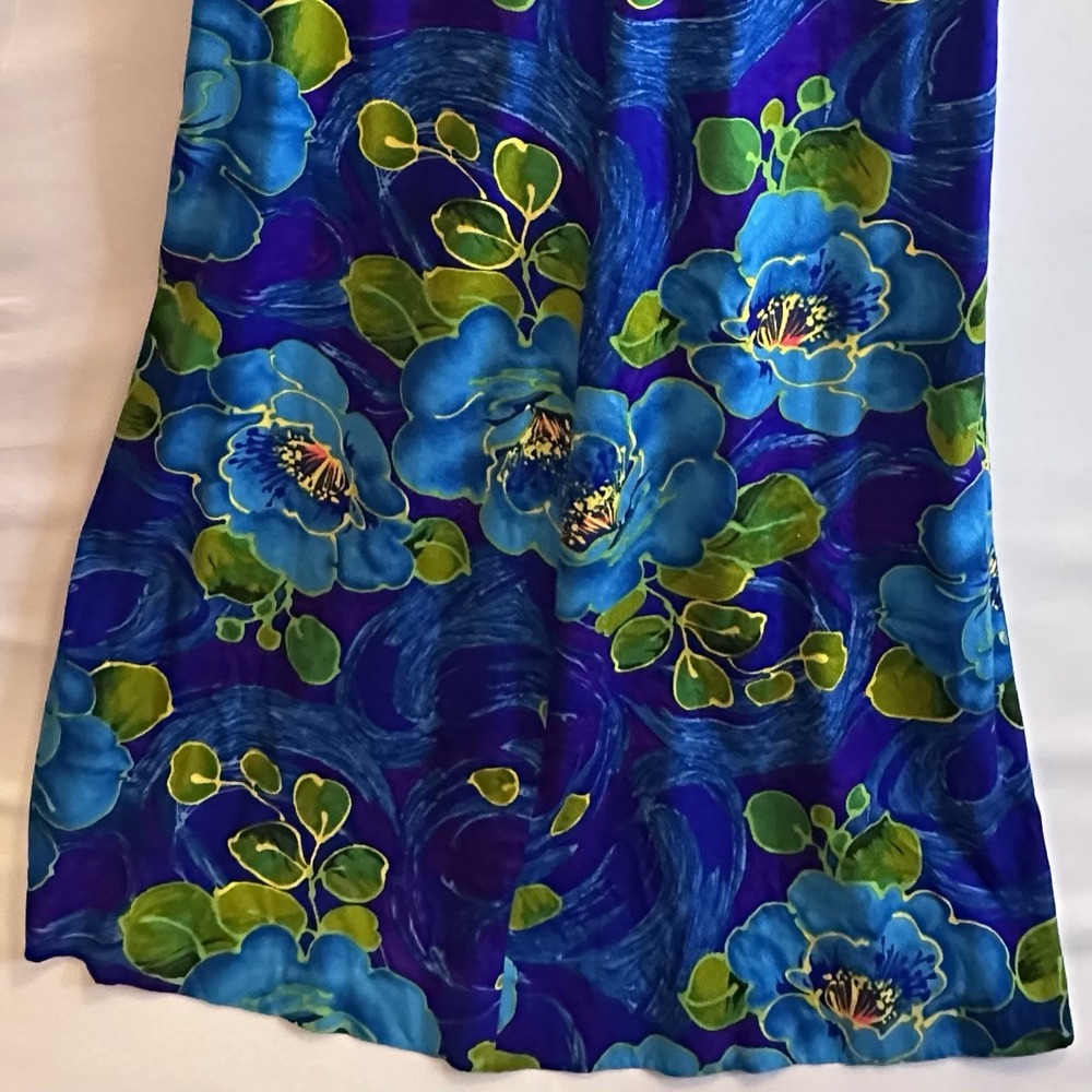 Vintage Sears Hawaiian Fashions Tropical Floral Barkcloth Long Maxi Dress‎ Sz 10 - Picture 4 of 16
